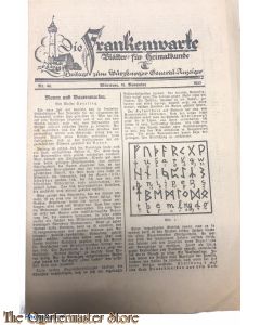 Die Frankenwarte nr 46 Wurzburg 16 nov 1933 (Beilage zum Wurzburger General Anzeiger)