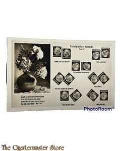 Postkarte militair 40-45 Briefmarken-Sprache Tafel C