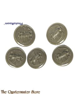 5x Plastic WW2 US WAC tunic pocket buttons 