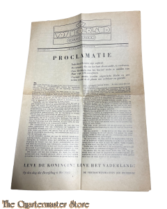 Krant  Vrij Nederland, Nederland/Oranje, Proclamatie  Zuid Holland