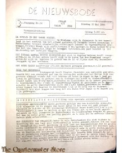 Krant de Nieuwsbode 3 jrg no 54, dinsdag 15 mei 1945