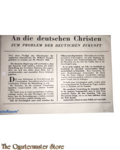 Alliiertes Propagandaflugblatt 2.Weltkrieg, G.61, An die deutschen Christen zum Problem der deutschen Zukunft