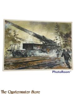 Postkarte militair 40-45 Eisenbahngeschutz