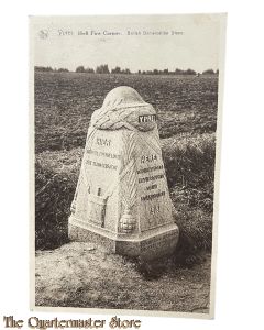 Postcard 1918 Ypres , Hell Fire Corner (British Demarcation Stone)