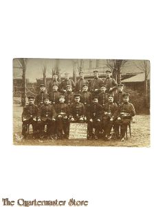 Photo 1916  German soldier group posing Fest steht ewie die Mauer.....