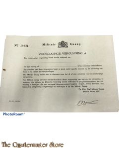 Voorlopige werkvergunning 1945 Militair Gezag