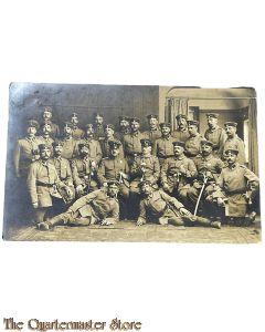 Feld Postkarte 1914-18 Studio Photo Unteroffiziere mit sabel 