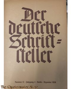 Der deutsche Schriftsteller No 12 dec 1939