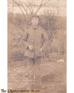 AnsichtsKarte (Mil. Postcard) Soldier in the Field posing 1912