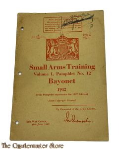 Manual small arms training Pamphlet no 12 vol 1 Bayonet
