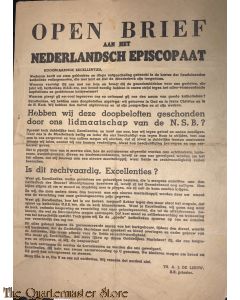 "Open brief aan het Nederlandsch Episcopaat", betreffende het lidmaatschap van de NSB voor rooms-katholieken, 1941.12.31
