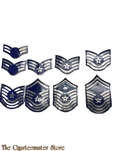 Set of 9 Air Force - Blue Enameled Ranks