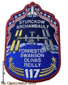 LMH PATCH Badge NASA SPACE SHUTTLE Atlantis 2007 STS-117 Mission Insignia ISS