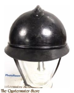 Proefmodel voor een donkerblauwe stalen gevechtshelm , Model 1915 Casque Adrian, t.b.v. Nederlands Leger 