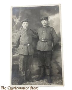 Feld postkarte 1914-18 Photo 2 soldaten in uniform