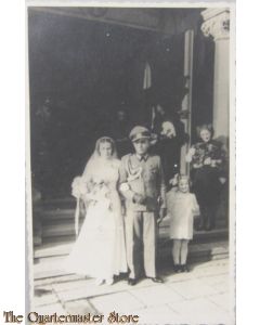 Photo (Mil. Postcard ) 1943 WH Officer's  wedding with sabre