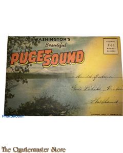 Map of postcards Washington 1940 Puget Sound