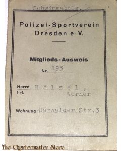 Mittglieds-ausweiss Polizei Sport Verein Dresden e.V. 