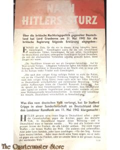 Flugblatt / Leaflet G.29, NACH HITLERS STURZ (After Hitler's Fall)