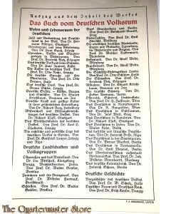 Flyer Das Buch vom Deutschen Volkstum 1939