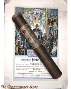 Meisterbrief 1932 Fleischer Meisterprufung Chemnitz 18 dec 1937