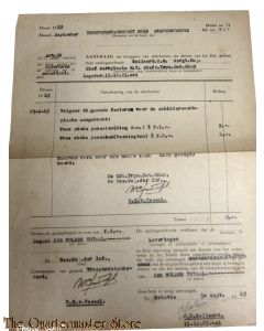 Rekening 1947 TM Troependetachement  Batavia