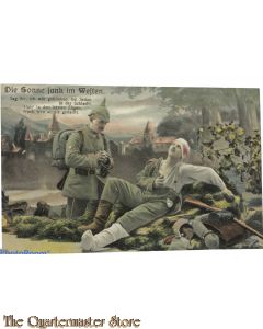 Militair Postkarte 1914  Die Sonne sank im Westen Sag Ihr, ich war geblieben