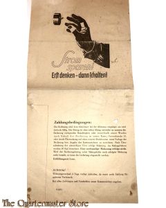 Rechnung Strom Oldenburg jan-febr 1943