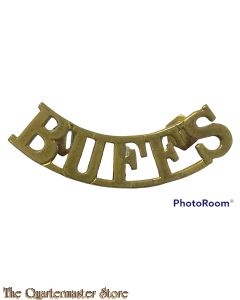 Shoulder title  Buffs (Royal East Kent Regiment) brass