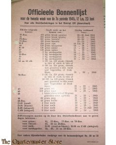 Officiele bonnenlijst 2e week 7e periode 1945 17 tm 23 juni Amersfoort District XIV