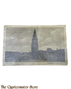 Ansichtkaart 1938 Markt met Martinitoren 