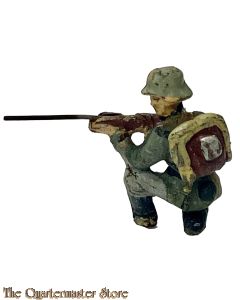 Wehrmacht knielende schietende soldaat ELASTOLIN style  (German soldier kneeling/shooting WW2)