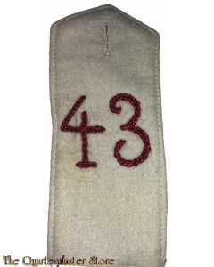 Schulterklappe manschaften Preussen  43 Infanterie Regiment Herzog Karl von Mecklenburg-Streilitz (6e Frosse Orientale)