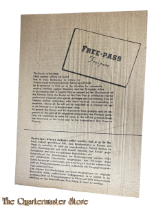 Flugblatt / Leaflet  Free Pass (Freipass)