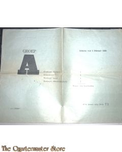 Enveloppe bonbescheiden Groep A , algemeen, bloemkaart, brood en vleeschdistributie