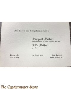 Karte Kriegstrauen 1942