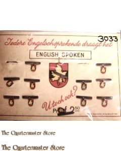Ned Canada “tolk” speldje 1945 "English Spoken"