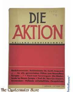 Brochure NSB  ; Die Aktion, Kampfblatt gegen Plurokratie und Volkerverherung 2e jrg Oktober 1940