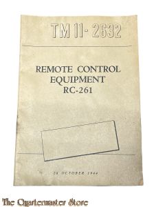 Manual TM 11-2632 radio remote control unit 1944