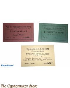 Zutrittskarte Konzerte Beethoven und Henny Wolf 1917