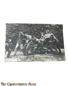 Postkarte 1926 “ Ein grosses Hinderniss” Soldaten 7e Komp IR 18  