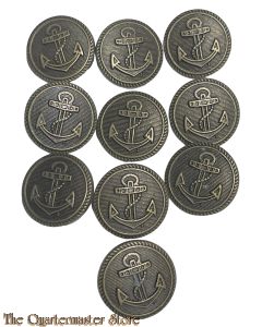 10 Knopfe Kriegsmarine 1935 25mm (10 Buttons Kriegsmarine 1935 25 mm)