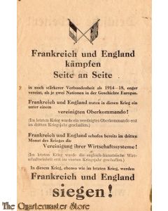Flugblatt EH.263 England und Frankreich kämpfen Seite an…