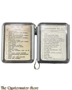 US AF Survival, Escape and Evasion kit Individual, Airmans type SEEK-I container no 1 and 2 (Vietnam)
