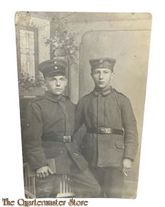(Studio Photo) Postkarte 1914 2 Soldaten stehend