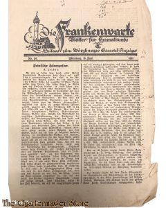 Die Frankenwarte nr 24 Wurzburg 18 juni1931 (Beilage zum Wurzburger General Anzeiger)