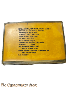  USAF/USN SEA WATER SOLAR Distillation Kit Class B 12/64 (Vietnam)