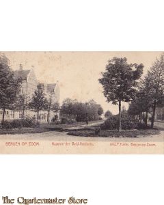 Prent briefkaart 1905 Bergen op Zoom Kazerne der Veld Artillerie