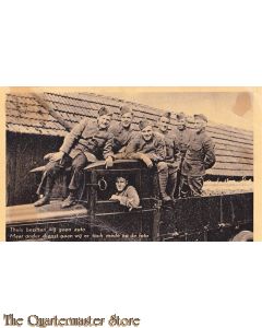Prent briefkaart 1940  auto foto