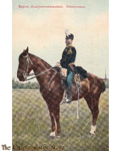 Prent briefkaart 1914 Majoor bataljonscommandant Groote tenue